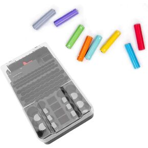 MultiFunctional 104 Grids 3 Lights Battery Container, Battery Holder, Organizer For 36 X Aaa Battery 8 X C Battery