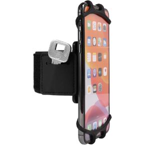Sport Running Wristband Phone Holder 360°Rotatable Forearm Armband for Samsung Galaxy A15 A35 A25 A55 A54 A53 A52 A51 A11 S20 S21 S22 S23 S24 Plus FE S24 Ultra, OnePlus Nord N20 9 8T, BLU G33 (Black)