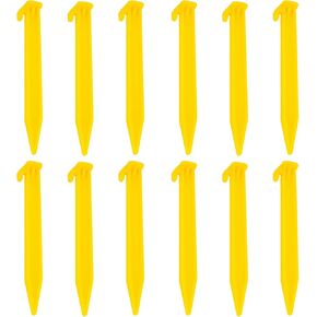 12PCS Plastic Tent Stakes Camping Accessories Camping Tent Stakes Heavy Duty Sand Stakes for Beach Ground Stakes Tent Poles for Camping, Backpacking, Hiking Tent, Hammocks and Outdoor Canopy