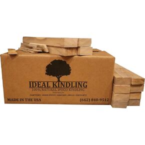 100% Natural Hardwood Kindling for Fire Starting, All Natural Wood, Burns Hot & Lasts Longer