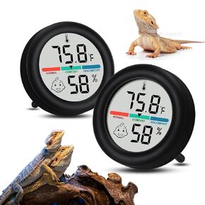ملحقات خزان الزواحف، 2 عبوة من مقياس حرارة خزان التنين الملتحي لقياس الرطوبة للفهد أبو بريص، العنكبوت القافز، الأفعى، أبو بريص، الكرة بايثون، السحلية in Kuwait