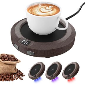 Mug Warmer, 50W Coffee Mug Warmer for Desk, Smart Coffee Cup Warmer Auto Shut Off, 3 Temp Settings & 2-12H Timer, Electric Beverage Warmer for Coffee, Tea, Beverage, Milk, Candle, Mug Warmer
