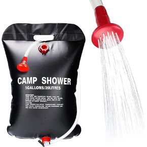 Solar Shower Bag for Camp, 5 Gallons/20L Portable Camping Shower Bag，for Outdoor Traveling Hiking Summer Shower.