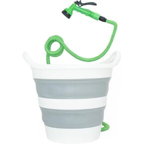 Collapsible Bucket with Electric Pump, 3 Gallon Bucket, Outdoor Shower, Outdoor Shower kit, Portable Shower for Camping, Portable Camping Shower, Portable Rinse Kit