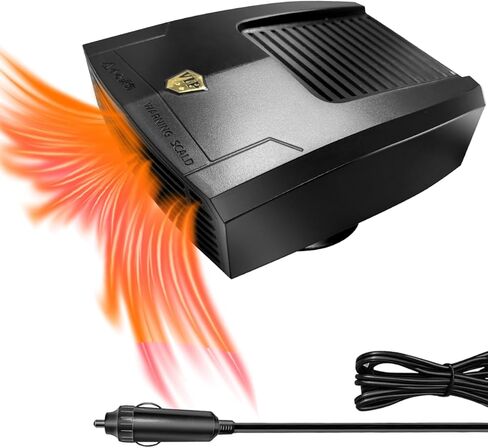 سخانات السيارة للمركبة 12 فولت، مزيل ضباب الزجاج الأمامي المحمول الذي يتم توصيله بولاعة السجائر، 150 وات in Kuwait