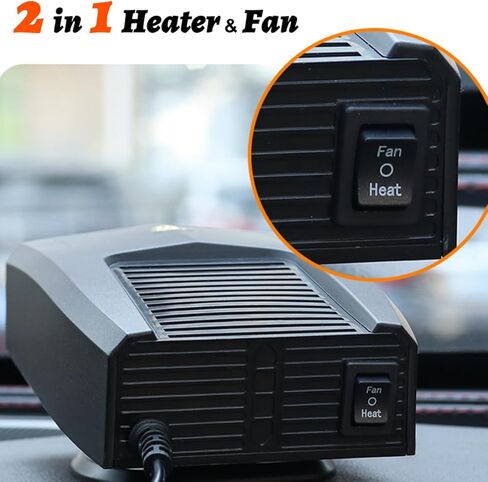 سخانات السيارة للمركبة 12 فولت، مزيل ضباب الزجاج الأمامي المحمول الذي يتم توصيله بولاعة السجائر، 150 وات in Kuwait