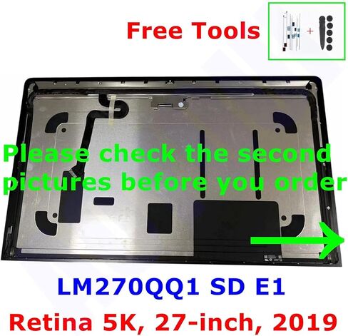 Replacement Retina 5k 27 inch 2019 Year LM270QQ1 SD E1 Compatible with Apple iMac 27" A2115 IPS LCD Screen Display Assembly EMC3194 in Saudi Arabia