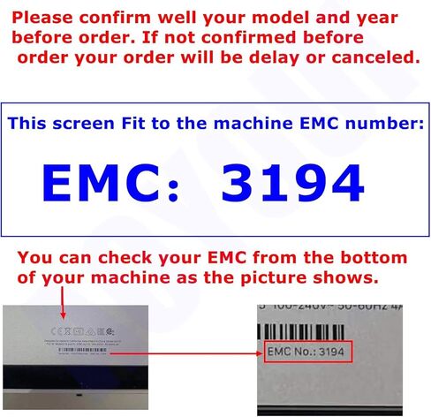 Replacement Retina 5k 27 inch 2019 Year LM270QQ1 SD E1 Compatible with Apple iMac 27" A2115 IPS LCD Screen Display Assembly EMC3194 in Saudi Arabia