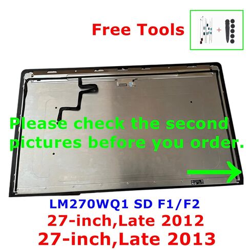 Replacement Retina 5k 27 inch 2019 Year LM270QQ1 SD E1 Compatible with Apple iMac 27" A2115 IPS LCD Screen Display Assembly EMC3194 in Saudi Arabia