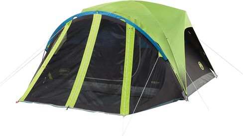 Coleman Carlsbad Dark Room Tent with Screened Porch, 4/6 Person Tent Blocks 90% of Sunlight to Keep Inside Cool, Weatherproof Tent with Easy Setup, Made of PFAS-Free Materials in Saudi Arabia