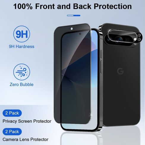(3+2 Pack) Pixel 6 Pro Screen Protector + HD Camera Lens Protector,3D Curved Full Coverage,Easy installation,9H Tempered Glass, Ultrasonic Fingerprint Compatible,for Google Pixel 6 Pro 5G 6.7 Inch in Saudi Arabia
