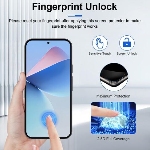 (3+2 Pack) Pixel 6 Pro Screen Protector + HD Camera Lens Protector,3D Curved Full Coverage,Easy installation,9H Tempered Glass, Ultrasonic Fingerprint Compatible,for Google Pixel 6 Pro 5G 6.7 Inch in Saudi Arabia