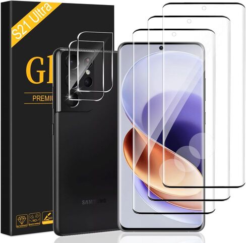 (3+2 Pack) Pixel 6 Pro Screen Protector + HD Camera Lens Protector,3D Curved Full Coverage,Easy installation,9H Tempered Glass, Ultrasonic Fingerprint Compatible,for Google Pixel 6 Pro 5G 6.7 Inch in Saudi Arabia