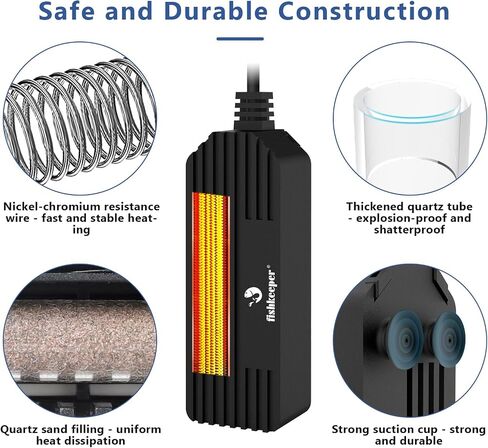 Small Aquarium Heater, Submersible Betta Fish Tank Heater 25W with LED Digital Display Controller Adjustable Temperature for Saltwater and Freshwater up to 5 Gallon in Saudi Arabia