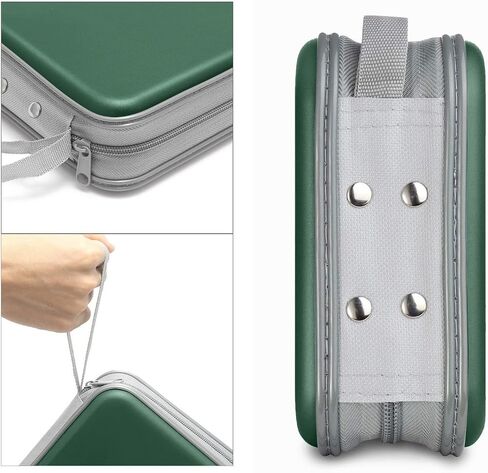 CD Case, 40 Capacity CD/DVD Case Holders Wallet Hard Plastic DVD Disc Cases Storage Binder for Car Home Office Travel (Dark Green) in Saudi Arabia