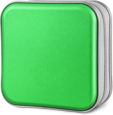 CD Case, 40 Capacity CD/DVD Case Holders Wallet Hard Plastic DVD Disc Cases Storage Binder for Car Home Office Travel (Dark Green) in Saudi Arabia