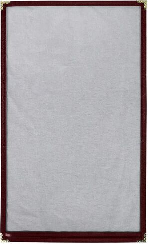 LUXPaper Menu Sleeves | Nylon Edges | Gold Corners | 8 1/2" x 14" | Burgundy | 5 Qty in Saudi Arabia