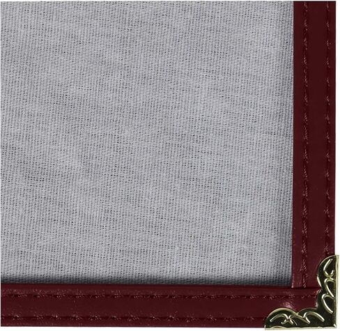 LUXPaper Menu Sleeves | Nylon Edges | Gold Corners | 8 1/2" x 14" | Burgundy | 5 Qty in Saudi Arabia