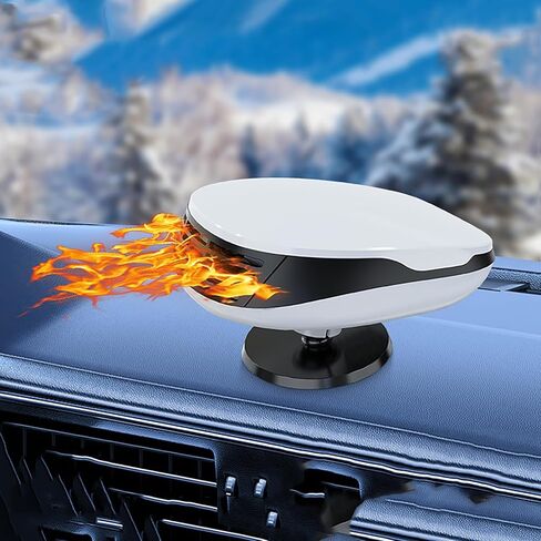 سخان سيارة محمول، 2023 ترقية مروحة سخان تلقائي، مزيل ضباب السيارة، تسخين سريع مزيل الصقيع بسرعة 150 وات 12 فولت مروحة سخان سيراميك أوتوماتيكية 3 منافذ توصيل في ولاعة السجائر in Kuwait
