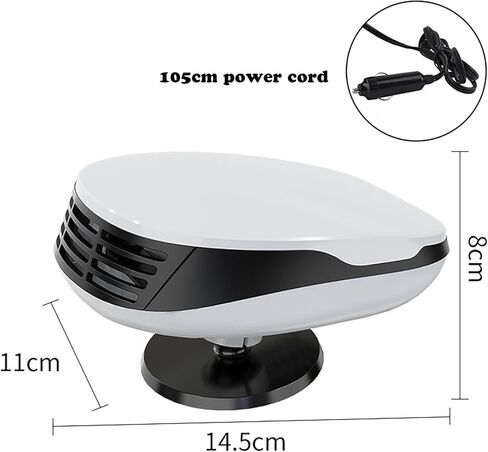 سخان سيارة محمول، 2023 ترقية مروحة سخان تلقائي، مزيل ضباب السيارة، تسخين سريع مزيل الصقيع بسرعة 150 وات 12 فولت مروحة سخان سيراميك أوتوماتيكية 3 منافذ توصيل في ولاعة السجائر in Kuwait