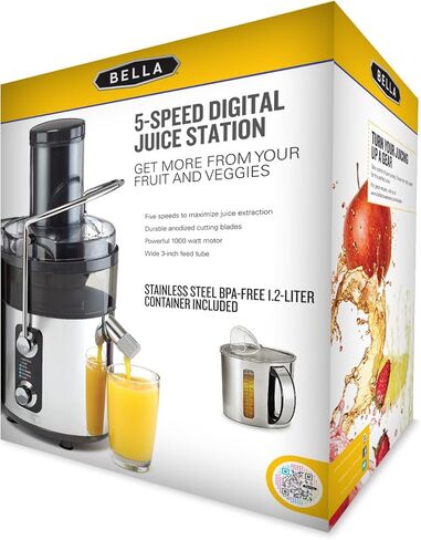 عصارة بيلا 5 سرعات طرد مركزي ستانلس ستيل، 1000 واط in Kuwait