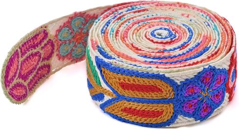 2 Inch Cotton Webbing, Crochet Flower Webbing 5 Yard, Webbing Strap for Bags, Arts and Crafts in Saudi Arabia