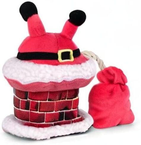 P.L.A.Y. Cute Plush Dog Toys - Merry Woofmas Christmas Themed Durable Squeaker Chew Toy, Great for Puppies & Small, Medium, Large Dog Breeds - Machine Washable, Recycled Materials (Good Dog Stocking) in Kuwait
