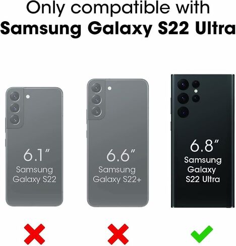 حافظة OtterBox Defender Series لهاتف Samsung Galaxy S22 Ultra (فقط) - مع واقي شاشة - يتضمن مشبك الحافظة - حماية دفاعية ميكروبية - عبوة غير قابلة للبيع بالتجزئة - أسود in Saudi Arabia