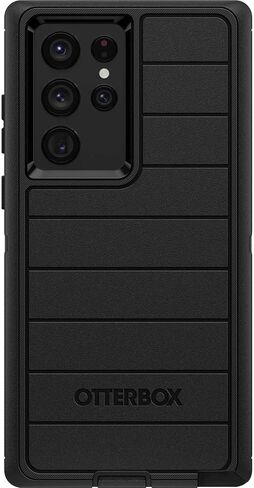حافظة OtterBox Defender Series لهاتف Samsung Galaxy S22 Ultra (فقط) - مع واقي شاشة - يتضمن مشبك الحافظة - حماية دفاعية ميكروبية - عبوة غير قابلة للبيع بالتجزئة - أسود in Saudi Arabia