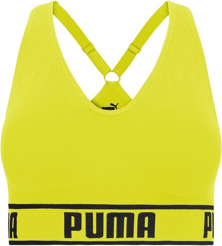 PUMA Women's Seamless Breathe Sports Bra, Dark Pink, Large in Saudi Arabia
