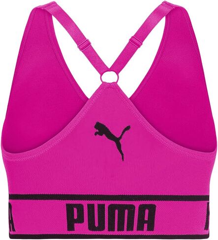 PUMA Women's Seamless Breathe Sports Bra, Dark Pink, Large in Saudi Arabia
