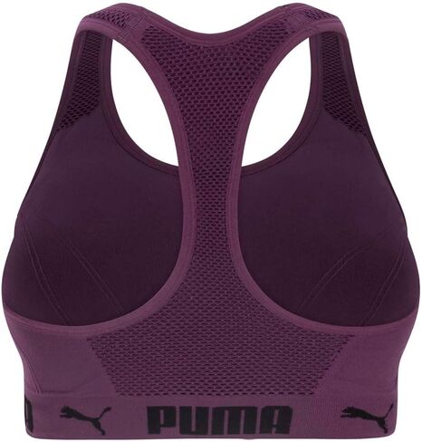 PUMA Women's Seamless Breathe Sports Bra, Dark Pink, Large in Saudi Arabia