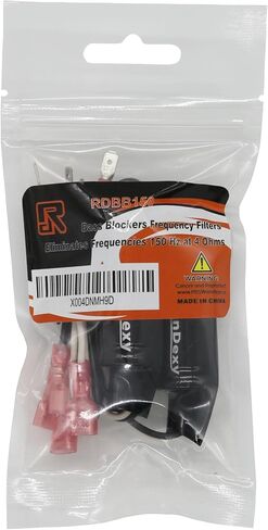 RonDexy RDBB-150 Pair of Bass Blocker/Passive Crossover Protect car Audio 8-12inch Speaker Filters Out 0-150Hz (4 Ohms) White and Black Wire in Kuwait