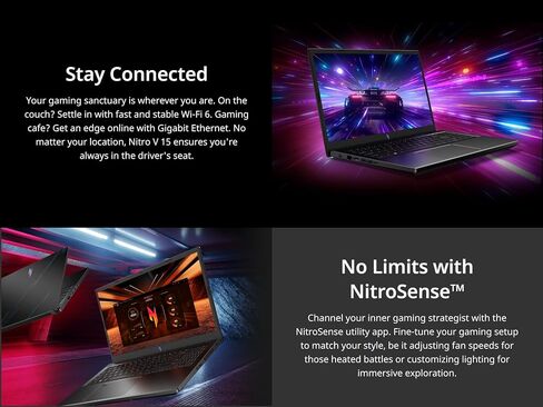 acer Nitro V 15.6" FHD 144Hz Gaming Laptop | Intel 10-Core i7-13620H | NVIDIA GeForce RTX 4060|Backlit | Black | 16GB RAM DDR5 | 512GB SSD | Windows 11 Home |Bundle with USB 3.0 Hub in Saudi Arabia