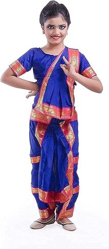 Bharatnatyam Dance Dress Elegant and Traditional Costume for Girls and Women, Suitable for Ages 4 to Adult in Saudi Arabia