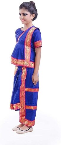 Bharatnatyam Dance Dress Elegant and Traditional Costume for Girls and Women, Suitable for Ages 4 to Adult in Saudi Arabia