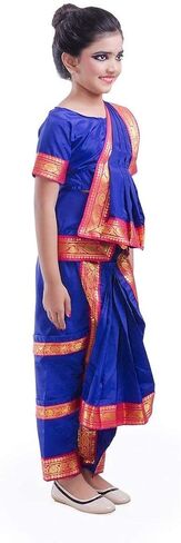 Bharatnatyam Dance Dress Elegant and Traditional Costume for Girls and Women, Suitable for Ages 4 to Adult in Saudi Arabia