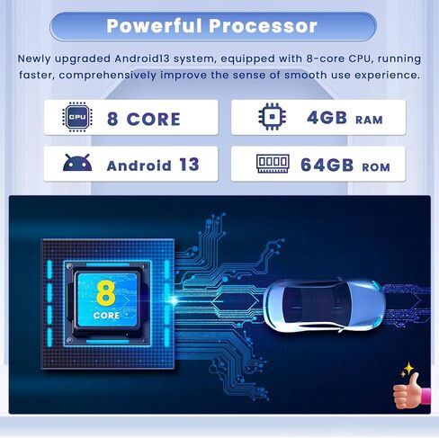 Hikity 4+64G for Hyundai Santa Fe IX45 2013-2017 Android Car Stereo with 9 Inch Touch Screen, Carplay Android Auto Radio with GPS Navigation/Mirror Link/Hi-Fi/Bluetooth+AHD Backup Camera in Saudi Arabia