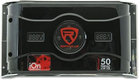 Rockville RXC50D v2 50 Farad 24V Car Audio Capacitor with Voltage+Amerage Meter in Saudi Arabia