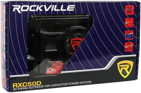 Rockville RXC50D v2 50 Farad 24V Car Audio Capacitor with Voltage+Amerage Meter in Saudi Arabia