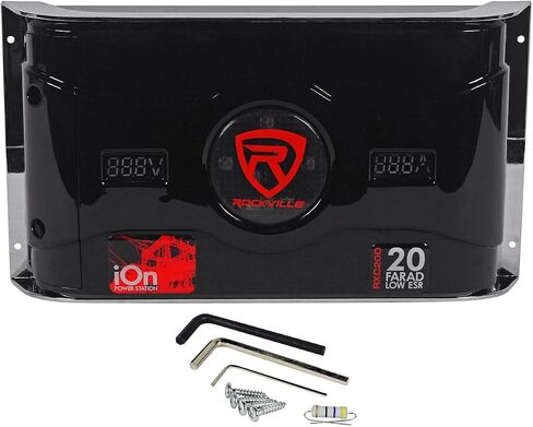 Rockville RXC50D v2 50 Farad 24V Car Audio Capacitor with Voltage+Amerage Meter in Saudi Arabia