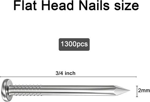 15PCS Stainless Steel Hardware Nails with Storage Box, 6Inch Flat Head Nails for Hanging Pictures and Woodworking, Picture Hanging Nails, Long Nails, Wall Nails, Wood Nails, Finishing Nails in Saudi Arabia