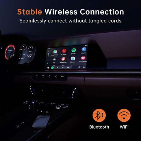 Kello Wireless CarPlay Adapter for Apple, Wireless Adapter Convert Wired to Wireless CarPlay Dongle Plug & Play Fit for 2015 and Above Cars with Factory CarPlay Function & for Apple iPhone iOS 10+ in Saudi Arabia