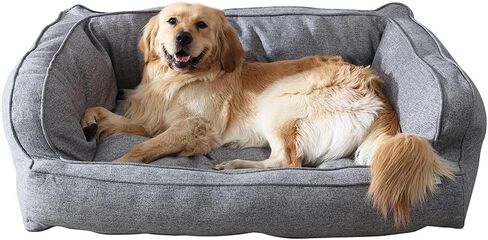 Arlee Sofa Couch Pet Dog Bed - Memory Foam - Assembled USA - Large/Extra Large -Drizzle Gray in Saudi Arabia