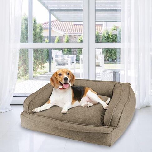 Arlee Sofa Couch Pet Dog Bed - Memory Foam - Assembled USA - Large/Extra Large -Drizzle Gray in Saudi Arabia