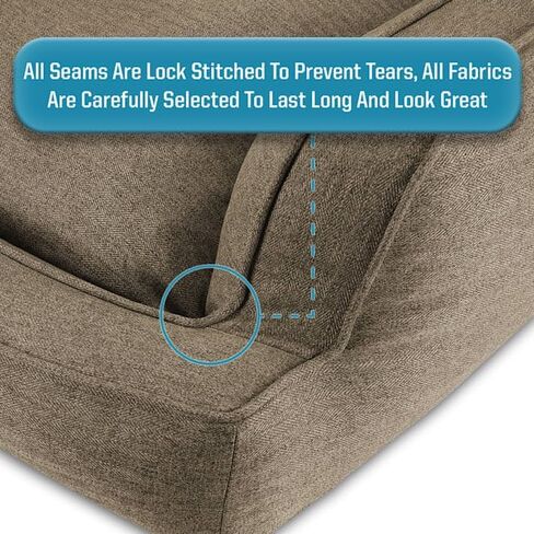 Arlee Sofa Couch Pet Dog Bed - Memory Foam - Assembled USA - Large/Extra Large -Drizzle Gray in Saudi Arabia