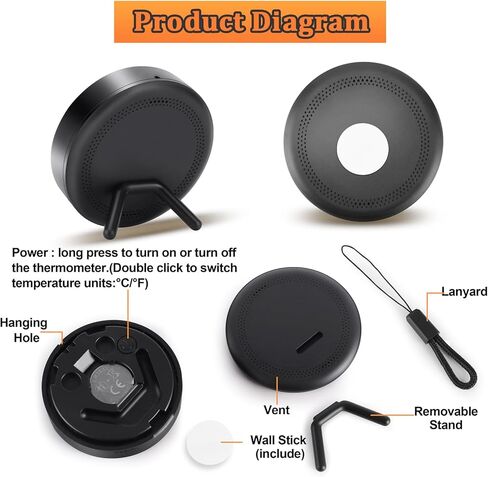 ملحقات خزان الزواحف، 2 عبوة من مقياس حرارة خزان التنين الملتحي لقياس الرطوبة للفهد أبو بريص، العنكبوت القافز، الأفعى، أبو بريص، الكرة بايثون، السحلية in Kuwait