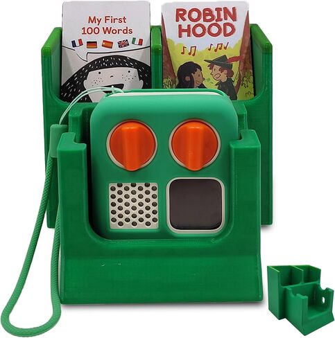 حامل بطاقة طابعة ثلاثية الأبعاد xcivi لمشغل الصوت Yoto، حامل لـ Yoto Mini، صندوق تخزين بطاقة Yoto مع جزأين، مصمم لحمل Yoto Mini Audio، حامل طابعة ثلاثي الأبعاد لملحقات Yoto (أخضر) in Kuwait