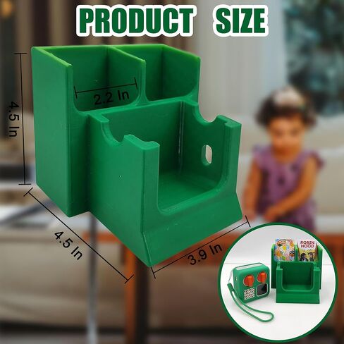 حامل بطاقة طابعة ثلاثية الأبعاد xcivi لمشغل الصوت Yoto، حامل لـ Yoto Mini، صندوق تخزين بطاقة Yoto مع جزأين، مصمم لحمل Yoto Mini Audio، حامل طابعة ثلاثي الأبعاد لملحقات Yoto (أخضر) in Kuwait