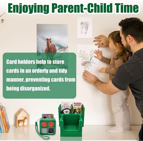 حامل بطاقة طابعة ثلاثية الأبعاد xcivi لمشغل الصوت Yoto، حامل لـ Yoto Mini، صندوق تخزين بطاقة Yoto مع جزأين، مصمم لحمل Yoto Mini Audio، حامل طابعة ثلاثي الأبعاد لملحقات Yoto (أخضر) in Kuwait